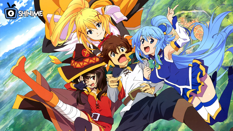 Kazuma’s chaotic party from KonoSuba brings comedy to magical fantasy anime