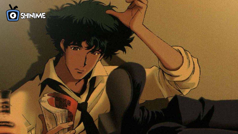 Most Popular anime characters of all time: Spike Spiegel sitting with drink in hand under warm lighting