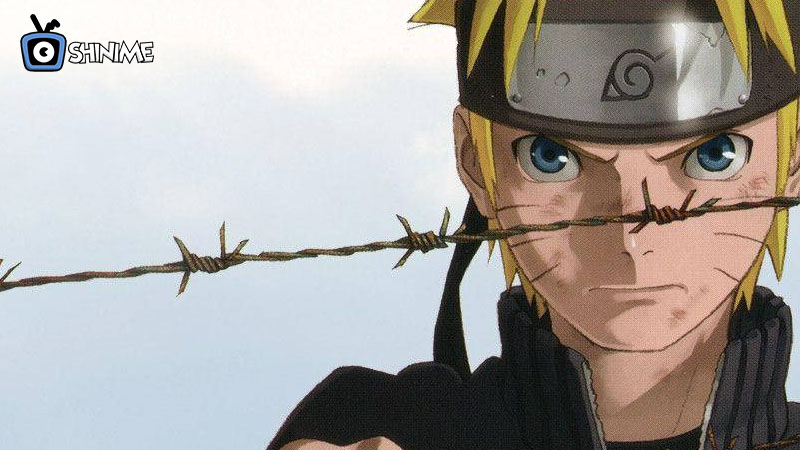 Most Popular anime characters of all time: Naruto glaring through barbed wire with Konoha headband