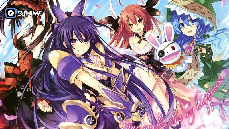 Shidou and Spirits from Date A Live blending sci-fi action with romance harem anime themes