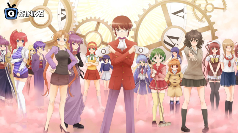 Keima and Elsie from The World God Only Knows in a supernatural romance harem anime