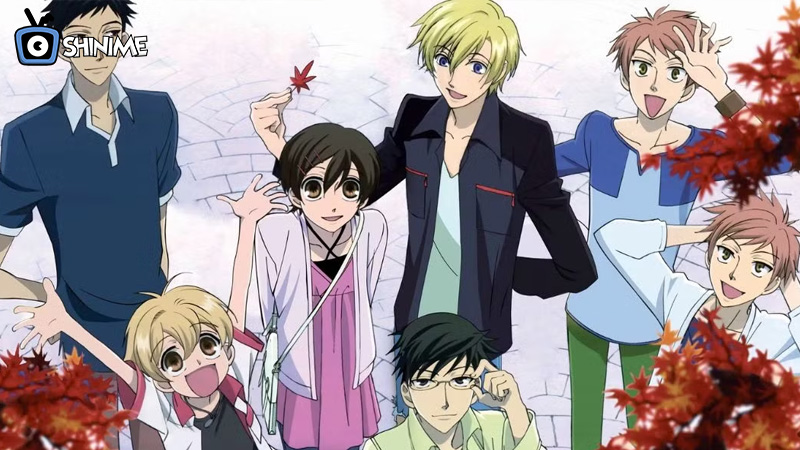 Ouran High School Host Club cast in a classic school-themed reverse harem anime