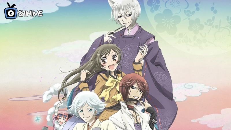 Nanami and Tomoe in Kamisama Kiss, a romantic comedy reverse harem anime