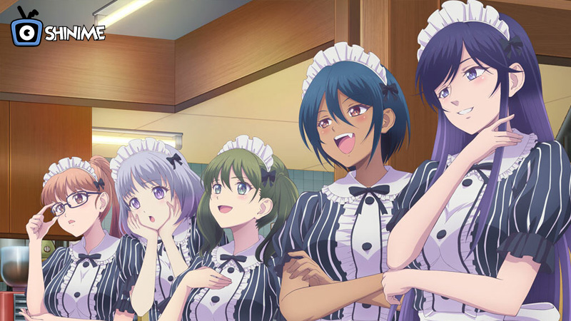 Café Terrace and Its Goddesses Season 2 key image with Hayato and the five girls.