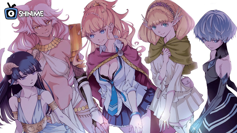 Magical scene from Tales of Wedding Rings with Hime and other princesses.