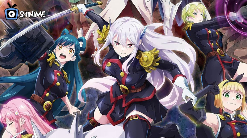 Chained Soldier’s Yuuki and Kyouka in a battle-ready pose from harem anime 2024.