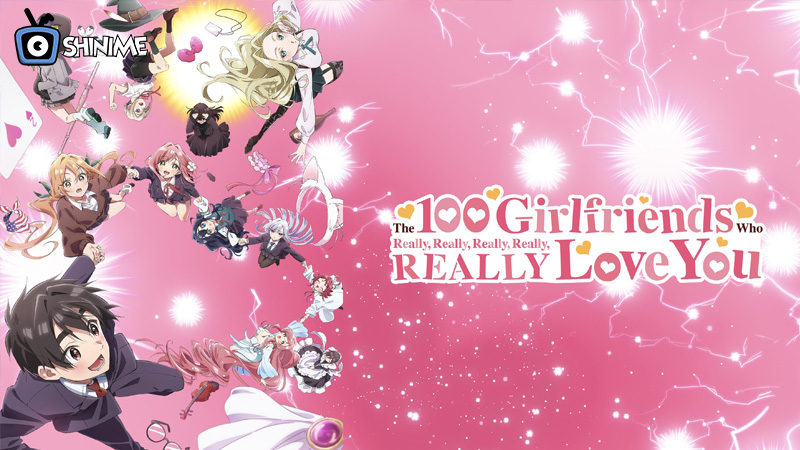 The 100 Girlfriends Season 2 visual with Rentaro and his growing harem in harem anime 2025.