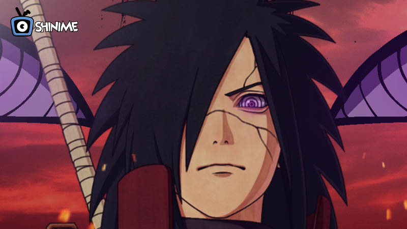 Madara Uchiha with Rinnegan and battle armor during sunset, ranked among the most powerful anime characters of all time
