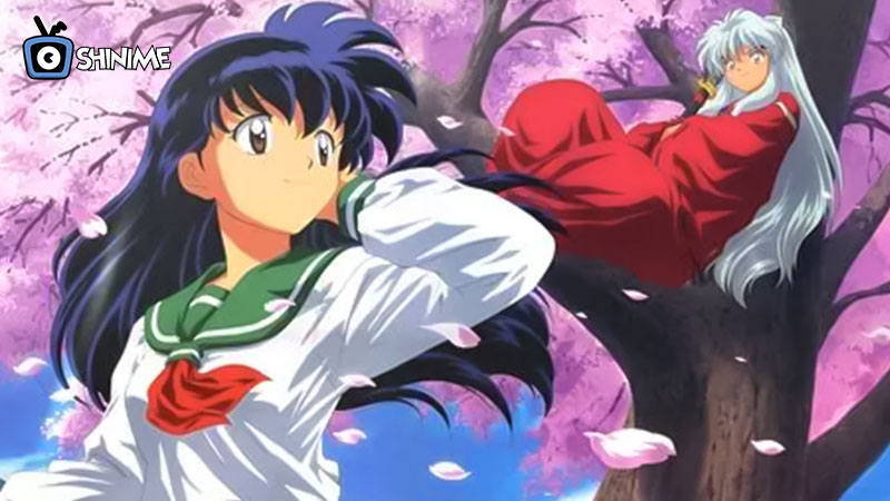 Classic fantasy romance with time travel, demons, and slow-building love between Kagome and InuYasha