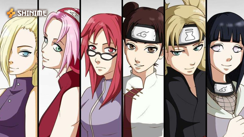 Female Characters in Naruto Shippuden highlighting growth, strength, and key roles in the story