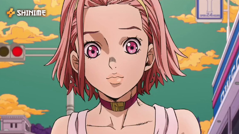 Reimi Sugimoto, from Diamond Is Unbreakable, uses her Stand Champagne Gold to aid Josuke in tracking Yoshikage Kira.