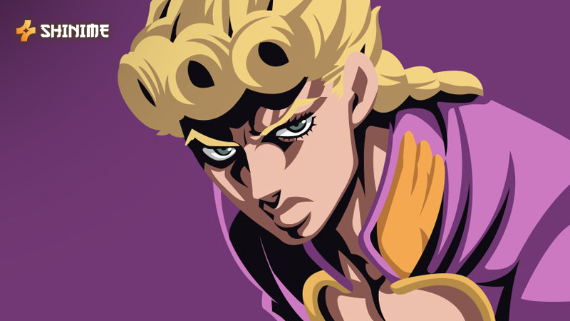 Giorno Giovanna wields Gold Experience with calm intensity, aiming to reform Passione from within in Vento Aureo.