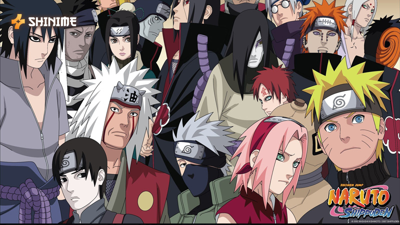 Male Characters of Naruto featuring heroes, villains, Kage leaders, and iconic shinobi roles