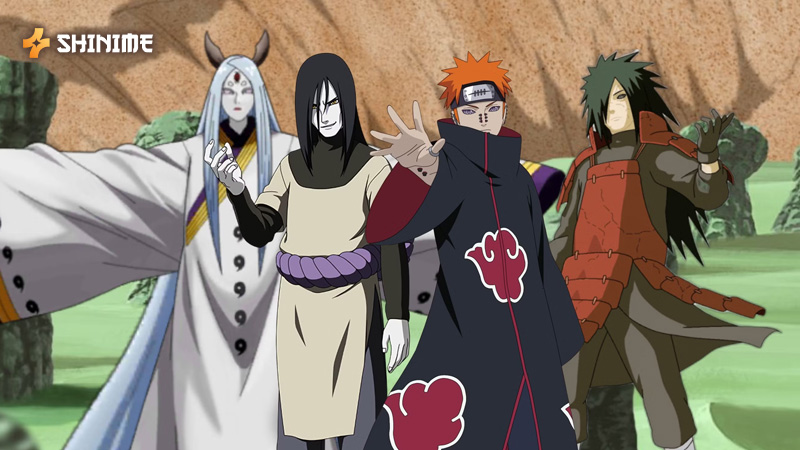 Male Characters of Naruto featuring iconic antagonists like Itachi, Madara, and Orochimaru