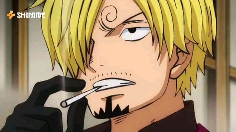 Sanji striking a fiery kick with cool confidence in One Piece Movie 2
