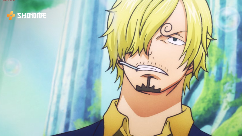 Sanji mid-kick with fierce expression in One Piece Movie 5: The Cursed Holy Sword