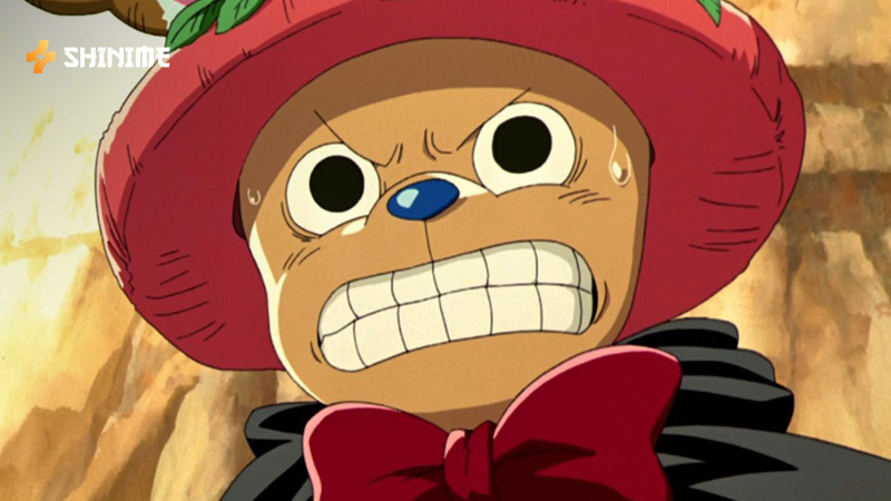 Chopper in reindeer form offering medical aid in One Piece Movie 5: The Cursed Holy Sword