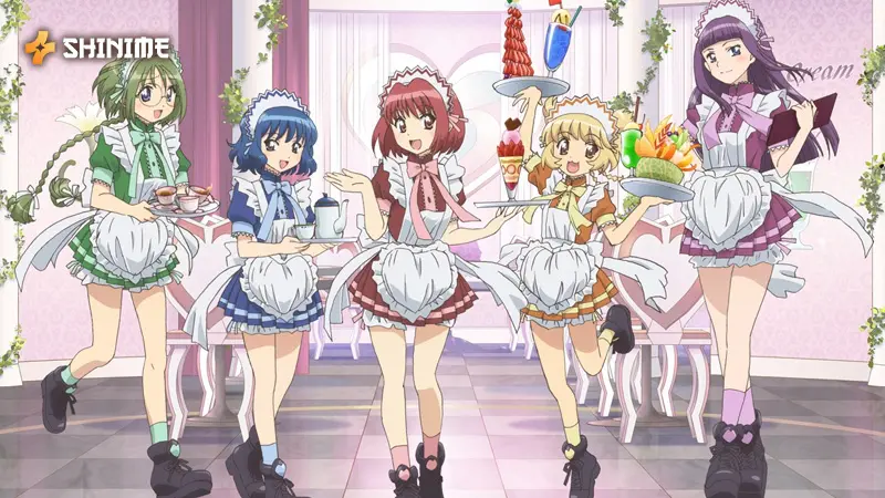 Ichigo Momomiya in Tokyo Mew Mew, a mahou shoujo anime, with animal-powered transformations in colorful battles.