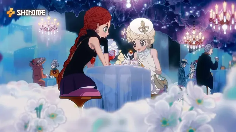 Chocolat and Vanilla in Sugar Sugar Rune, a mahou shoujo anime, casting spells in a whimsical, witch-themed rivalry.