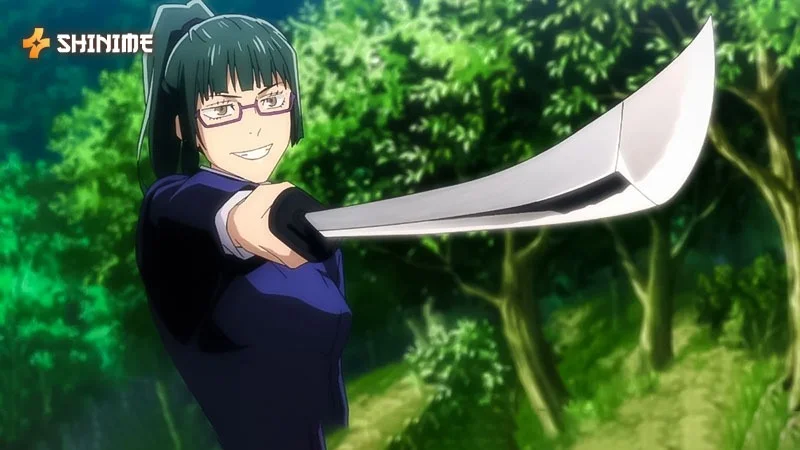 Strongest Jujutsu Kaisen characters female Maki Zenin with glasses