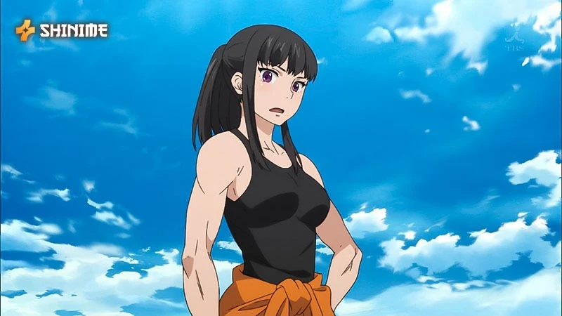 Maki Oze the strongest of Fire Force female characters in Company 8