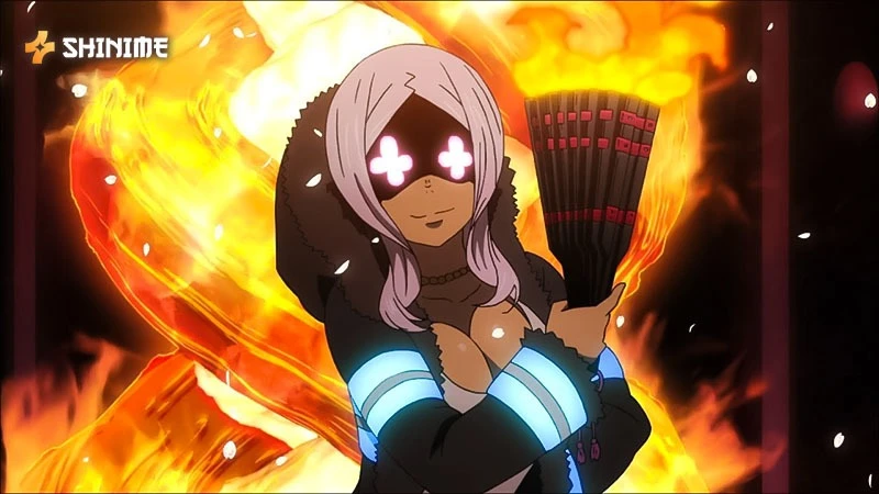 Princess Hibana the Captain of Company 5 in anime Fire Force female characters