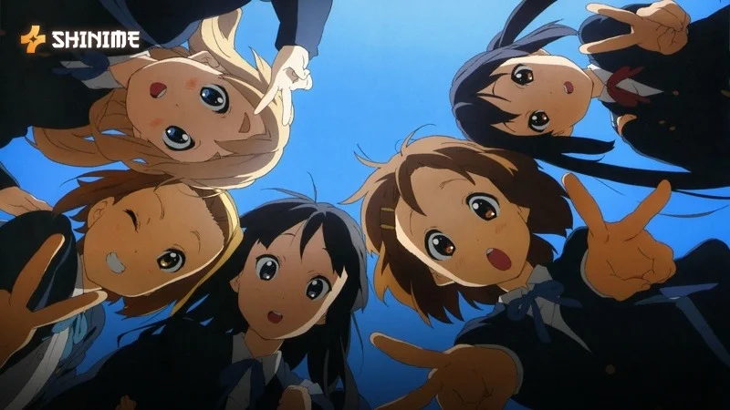 K-On! Light Music Club girls in a wholesome music anime slice-of-life scene