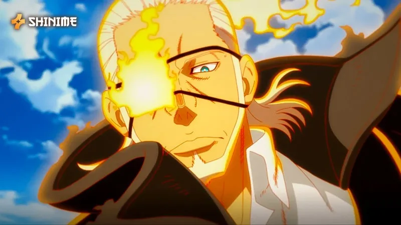 Leonard Burns activating his Voltage Nova ability, embodying controlled power among the strongest Fire Force characters.