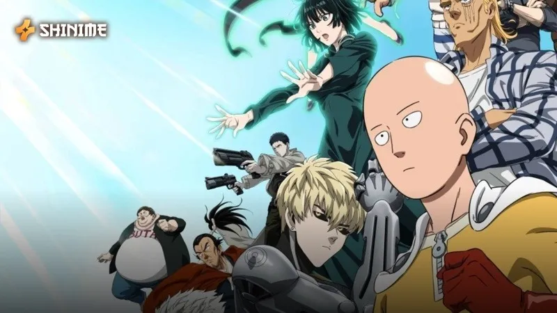 One Punch Man – bald superhero defeating enemies instantly